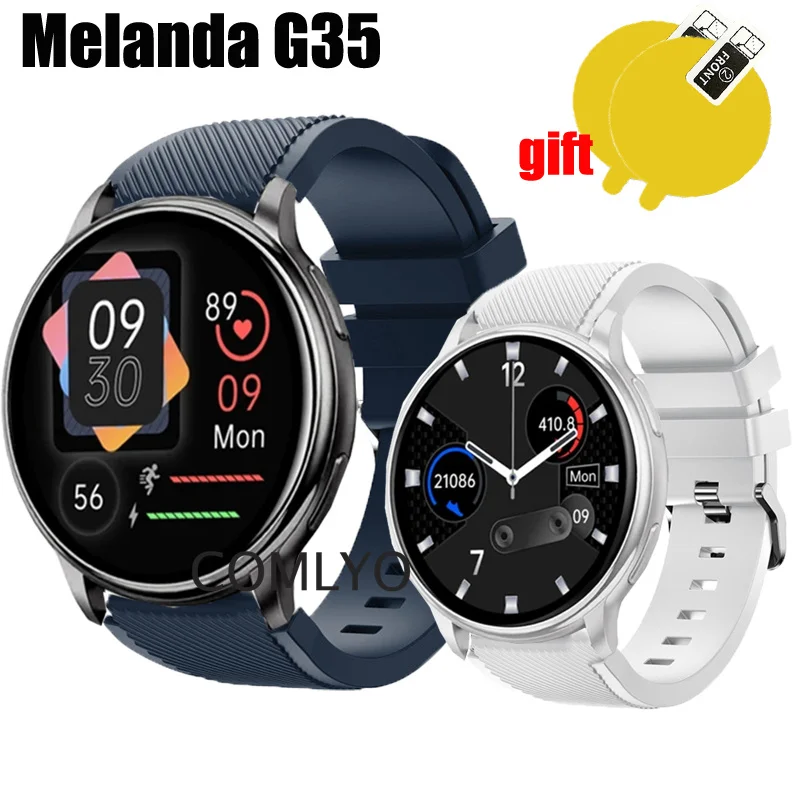 For Melanda G35 Strap Smart Watch Women MEN Band Silicone Replacement Bracelet Belt Screen protector film