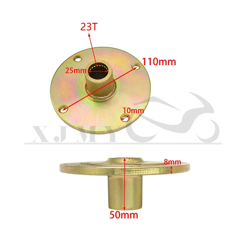 1 Piece 23T 100mm 23T 110mm Rear Hub For China 150cc 200cc 250cc 300cc Go Kart Buggy Karting ATV UTV Quad Bike Parts