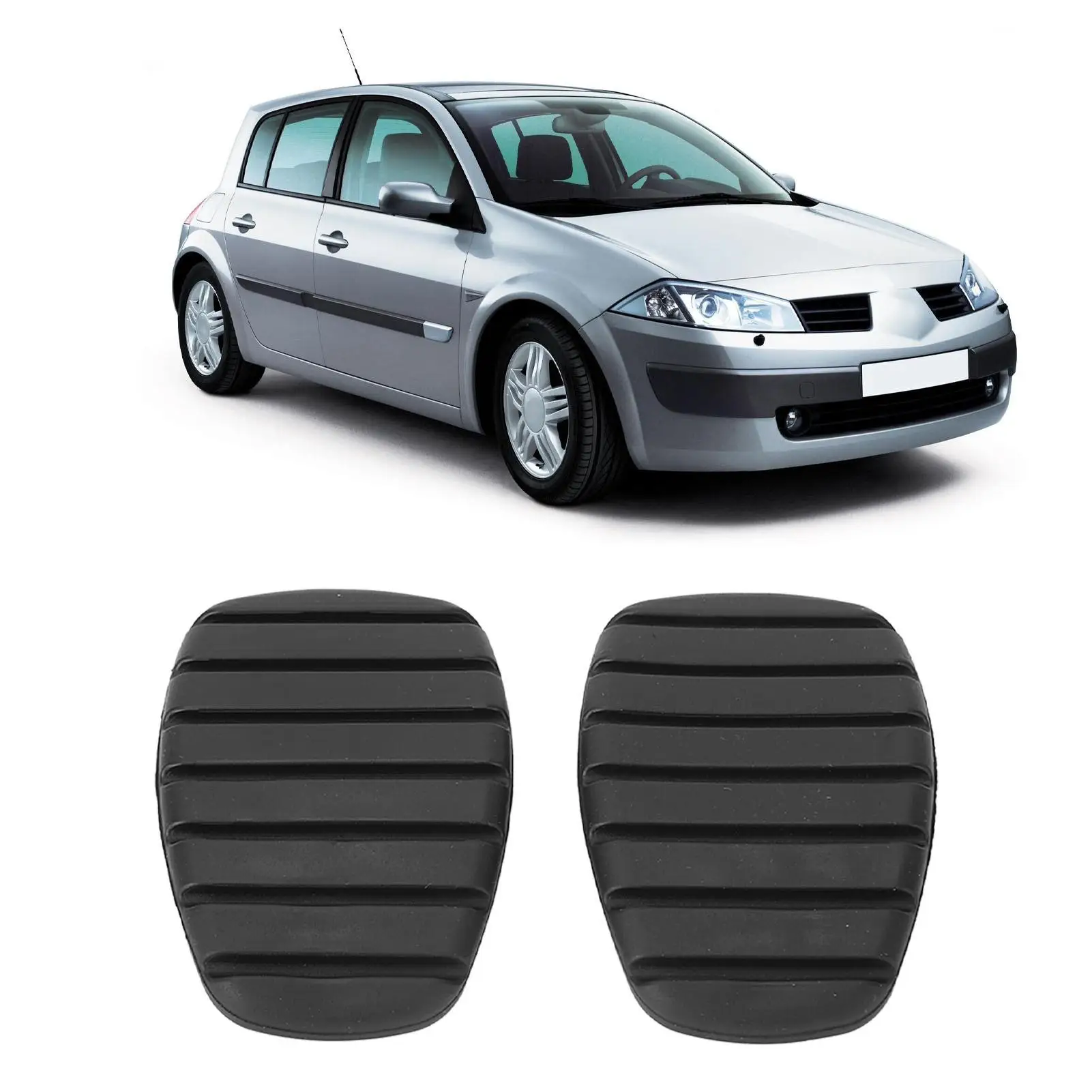 Pedal Pad Brake Pads Cover 1 Pair Black Wear Resistant 7700428354 Rubber for megane for clio Scenic MK2