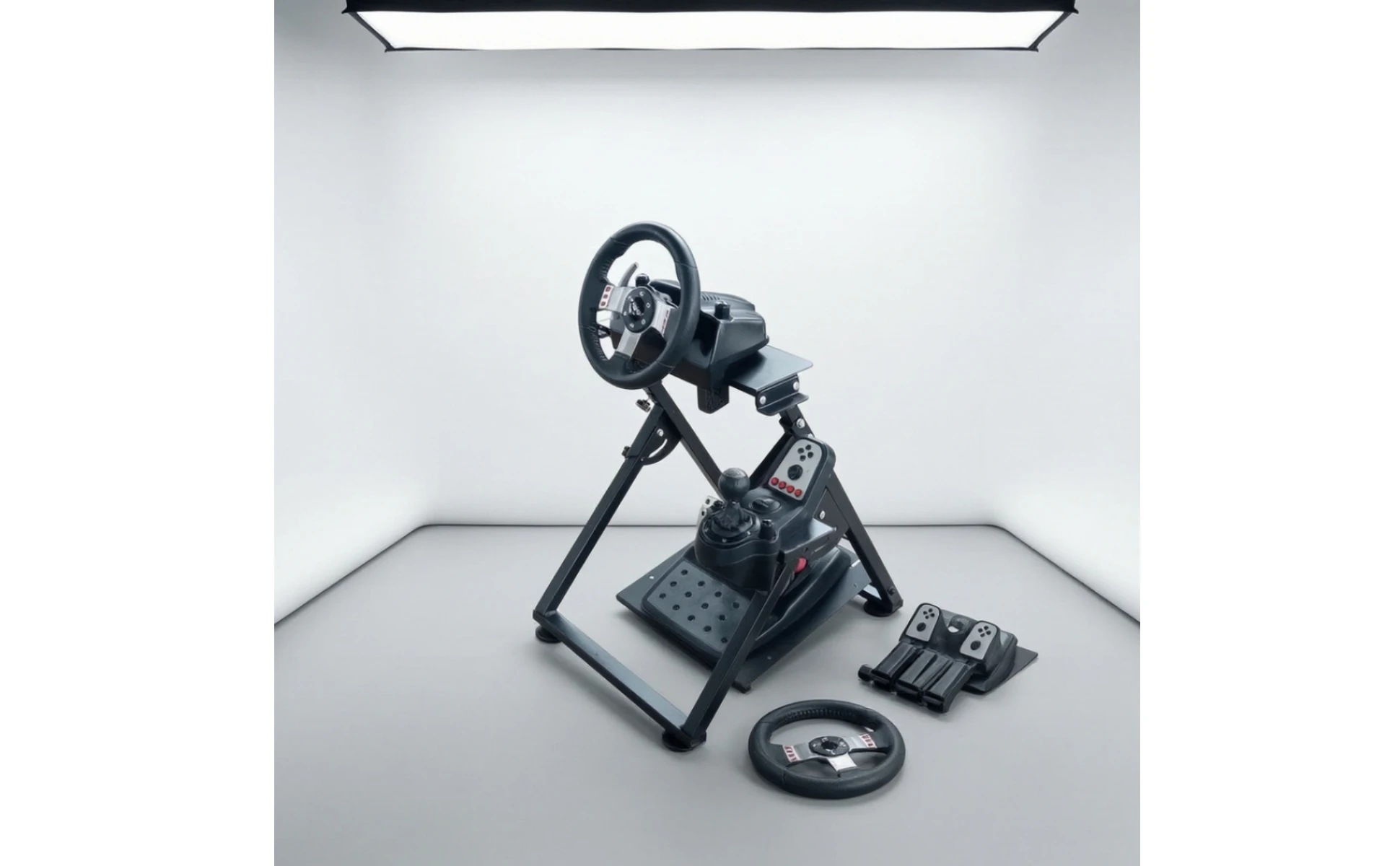Wheel Stand with Shifter Mount Sturdy Racing Wheel Stand Stable Compact for Gamers, Gaming Room, Bedroom