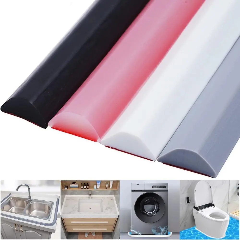 Professional Wet Dry Separation Shower Threshold Silicone Sink Shower Barrier Bathroom Collapsible Water Dam Guard Kitchen