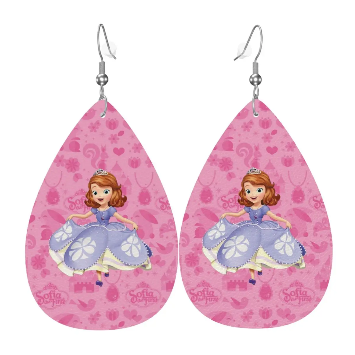 

Custom Sofia The First Wallpaper PVC Leather Earrings Dangle Earrings Jewelry For Women For Wife Mother Gift