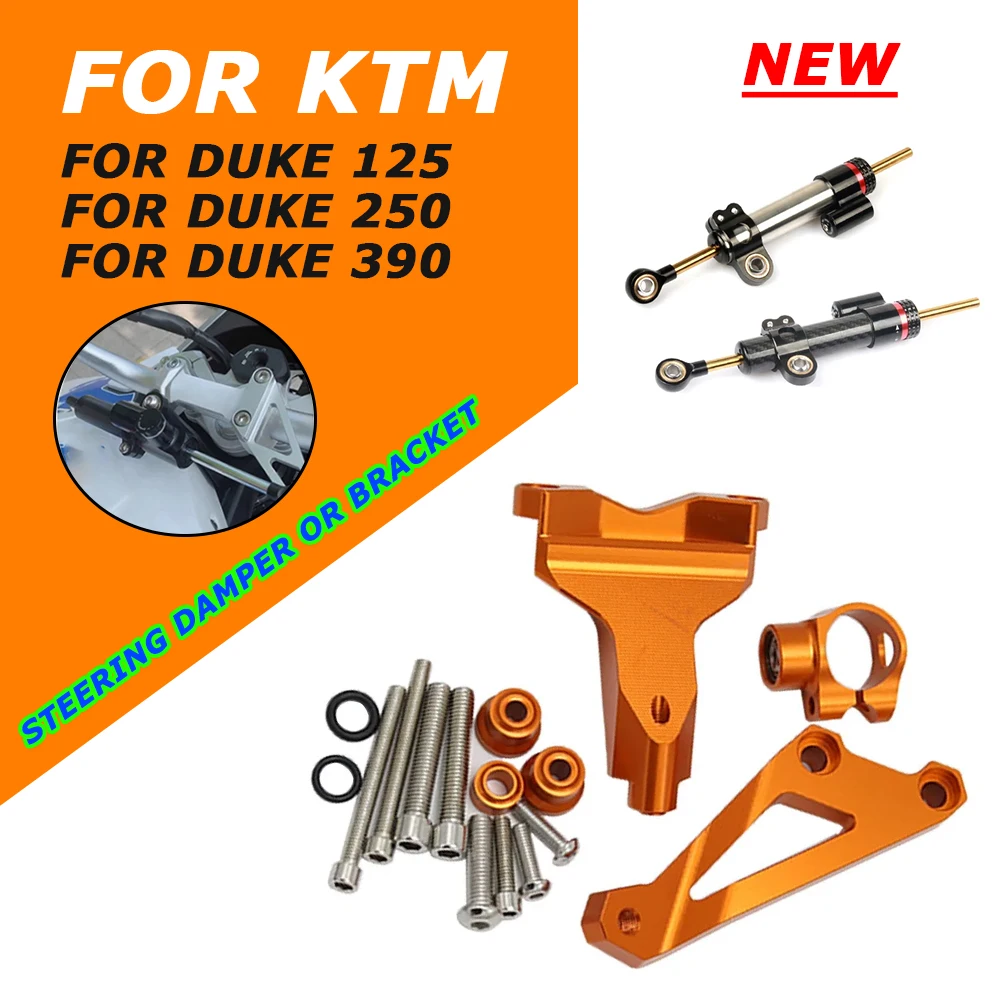 For KTM DUKE 390 200 125 Steering Damper Mounting Bracket Kit  For Duke125 Duke200 Duke390 Stabilizer Reversed Safety Control