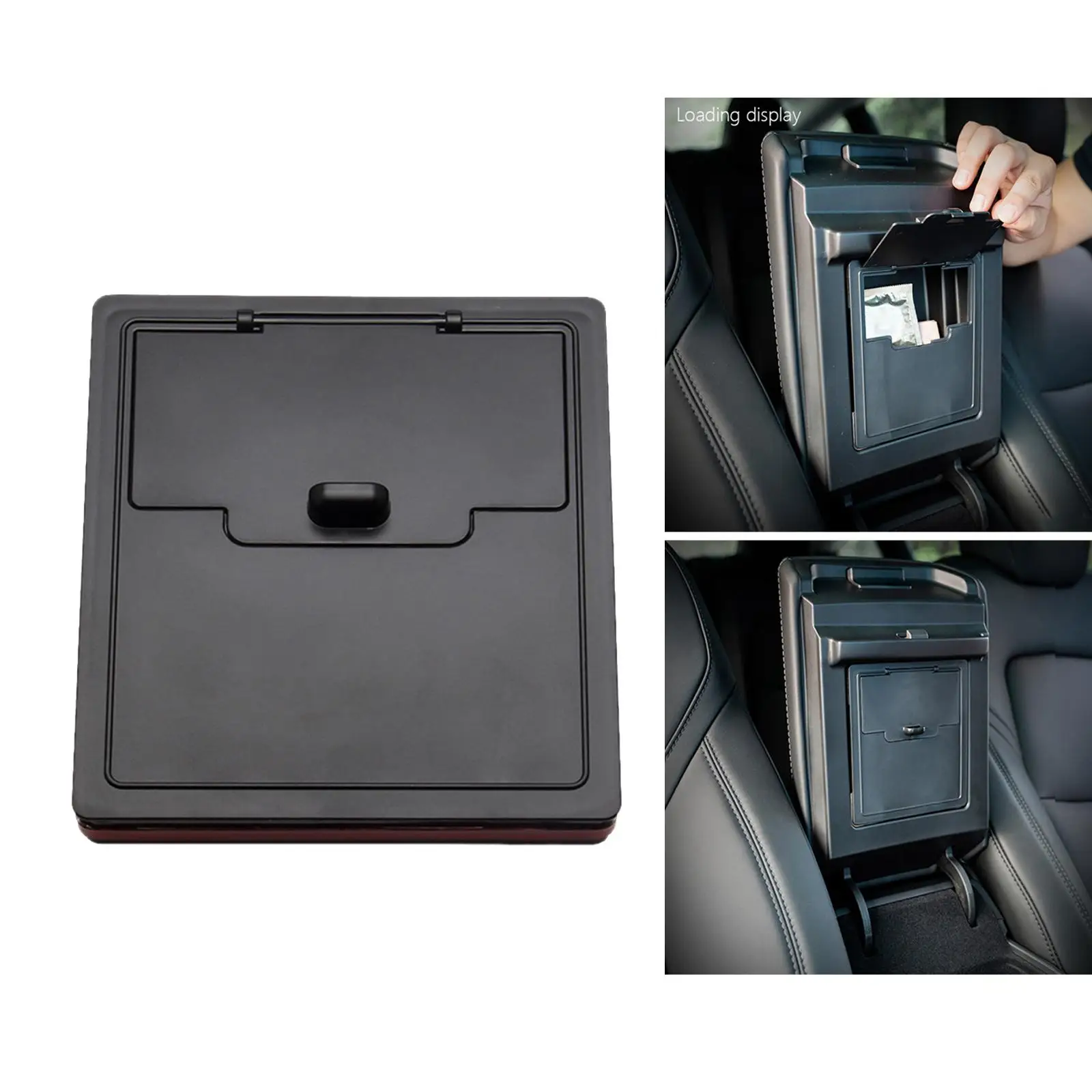 Center Console Tray Organizer Durable Storage Box Sunglass Coin Charging Holder Universal Fit for Tesla Model