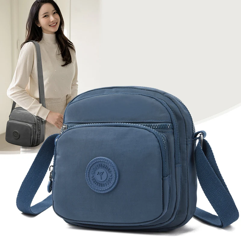 

Дизайнерская женская сумка на плечо с несколькими карманами, высококачественная оксфордская женская сумка-мессенджер на молнии, однотонная дизайнерская женская дорожная сумка