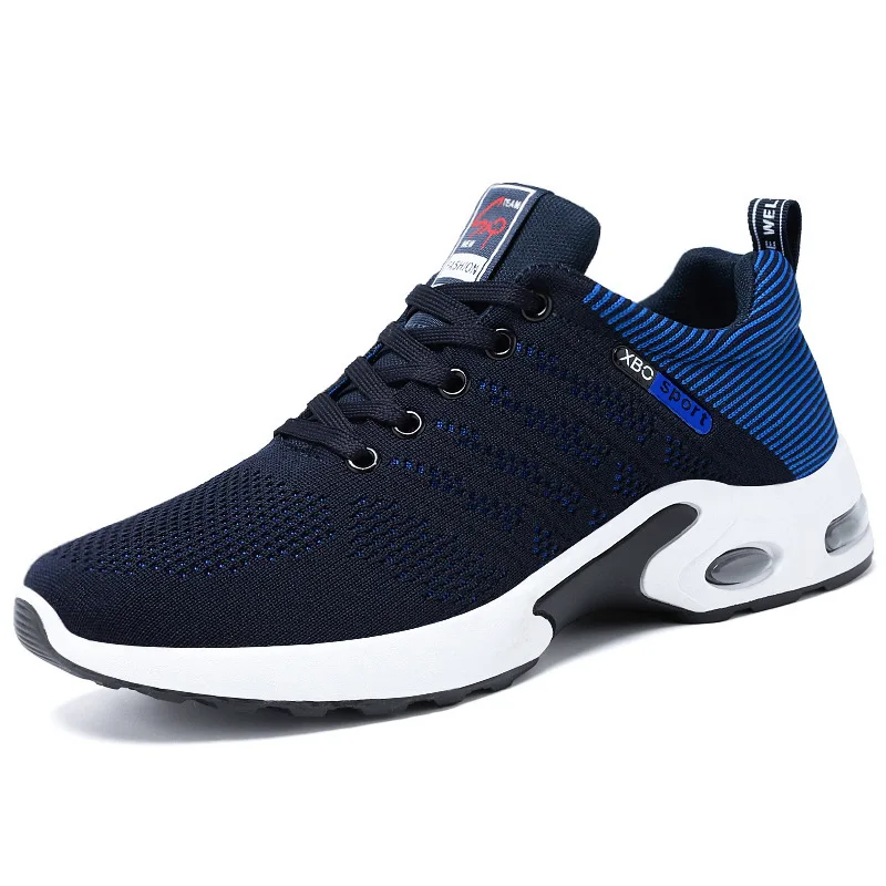 New Men's Running Shoes Large Size Sports Shoes Thick Bottom Heightening Single Shoes Lace-Up Design for Comfort And Support