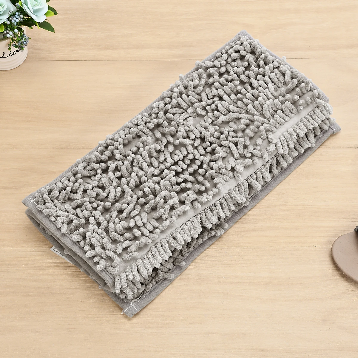 Anti-slip Bathroom Mat Microfiber Soft Bath Rugs Door Feet Mat Absorbent Doormat Kitchen Rug Shaggy Chenille Carpet