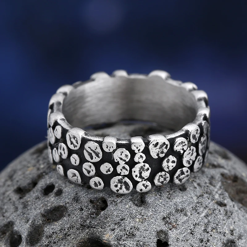 Fashion Dropshipping Viking Gothic Stainless Steel Geometry Ring Men Wedding Rings Womens Band  Jewelry Gift Anel