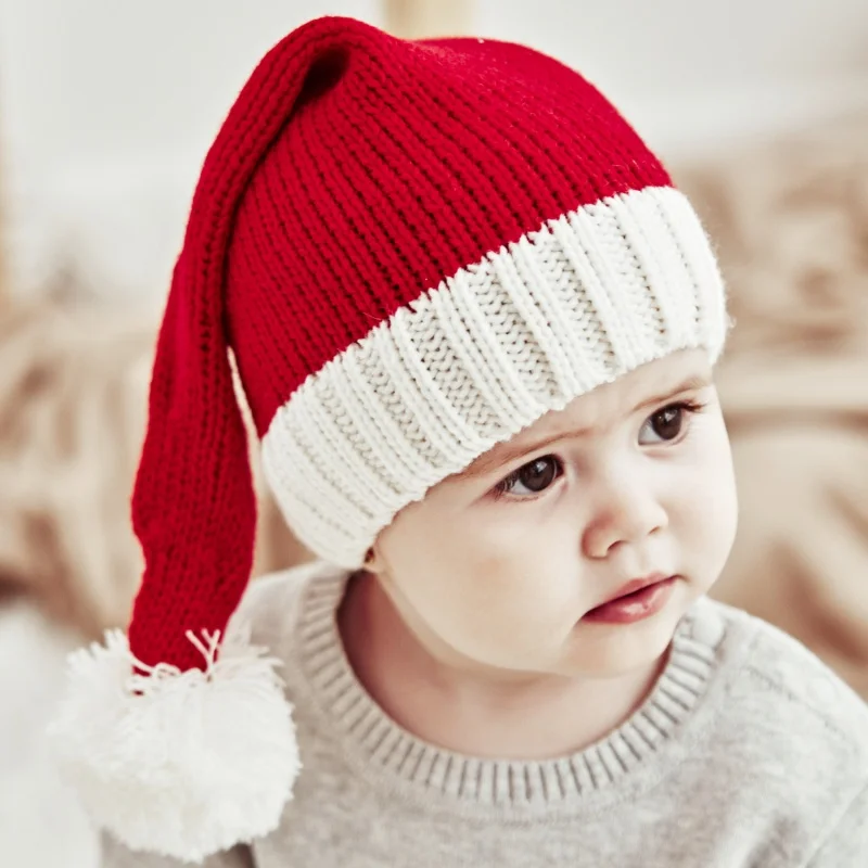 Mignon adulte enfants bonnet chapeau de noël tricot casquette nouvel an fête enfants cadeau Navidad Noel décoration de noël