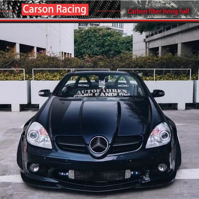 For Mercedes Benz SLK55 R171 Front Body Kit Real Carbon Fiber Front lip AMG Style Lip