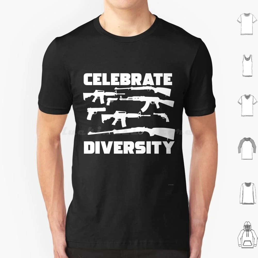 Celebrate Diversity Second Amendment Pro Gun Enthusiast T Shirt Cotton Men Women DIY Print 2nd Amendment Flag Patriotic Guns