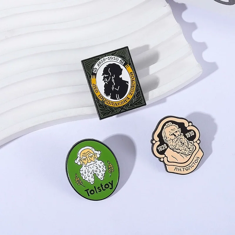 Van Gogh Plaster Statue Enamel Pins Custom Sculpture Art Brooches Lapel Badges Funny Jewelry Gift for Kids Friends