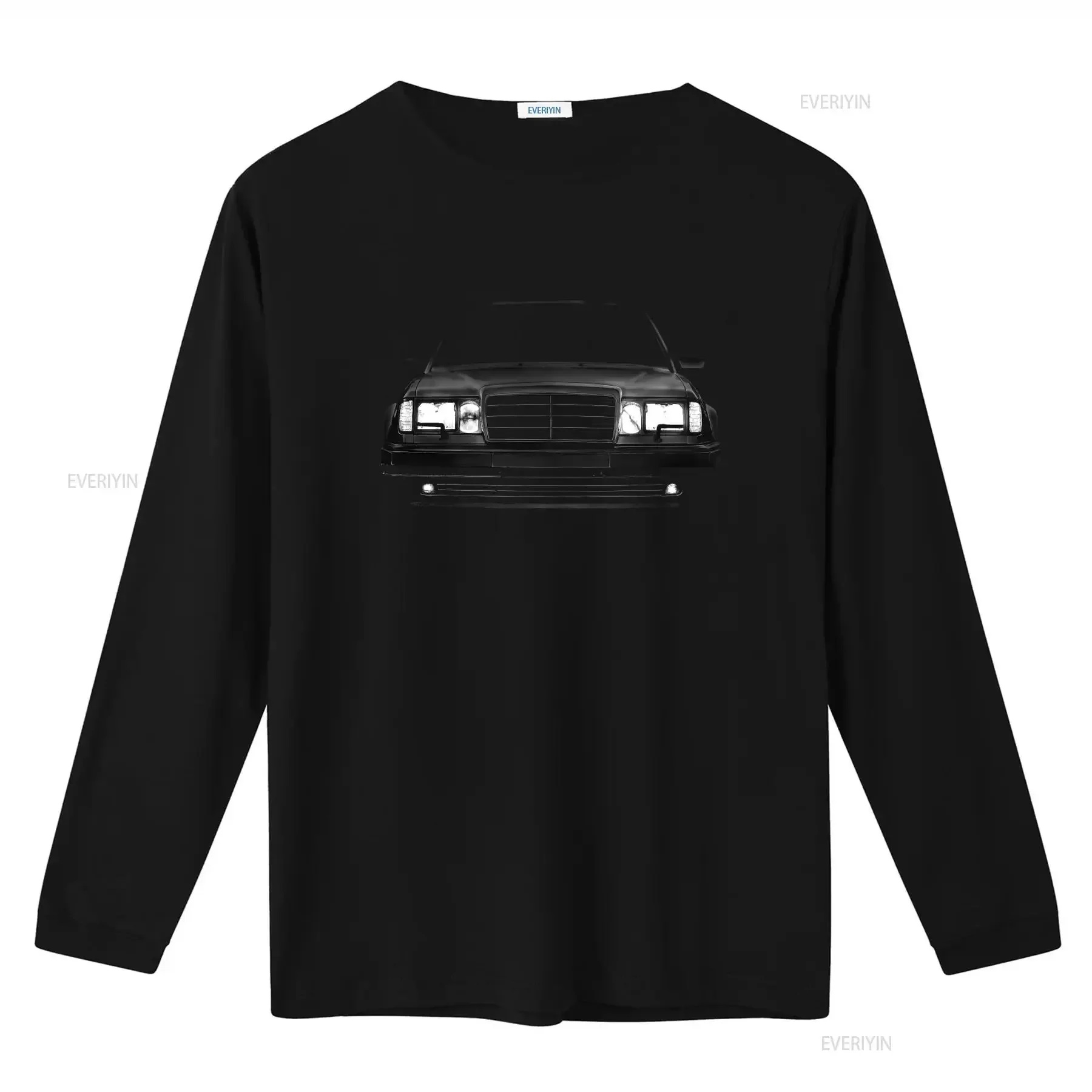 W124 Classic Deutsche Auto Headlights Glow 100 Cotton T Shirt for  vintage Washed Breathable Versatile Top For Everyday Wear view 2