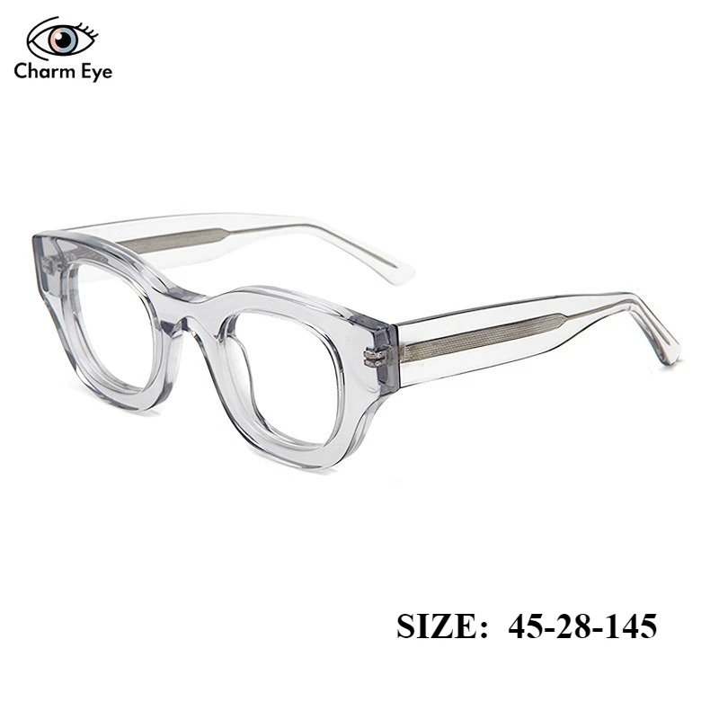 

New Handmade Thick Acetate Glasses Frame Men Fashion Personality Square Retro High-end Women Myopia Optical Prescription Eyewear