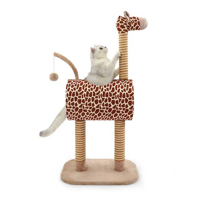 Cat Tree Floor to Ceiling Cat Tower Adjustable Kitten Multi-Level Condo With Scratching Post Pad Hammock Pet Cat Activity Center