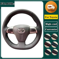 Braid Car Steering Wheel Cover For Toyota RAV4 Corolla 2011-2013 Microfiber Leather Car Accessories Steering Wrap