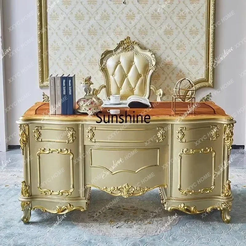 XX court solid wood desk villa high-end computer boss table