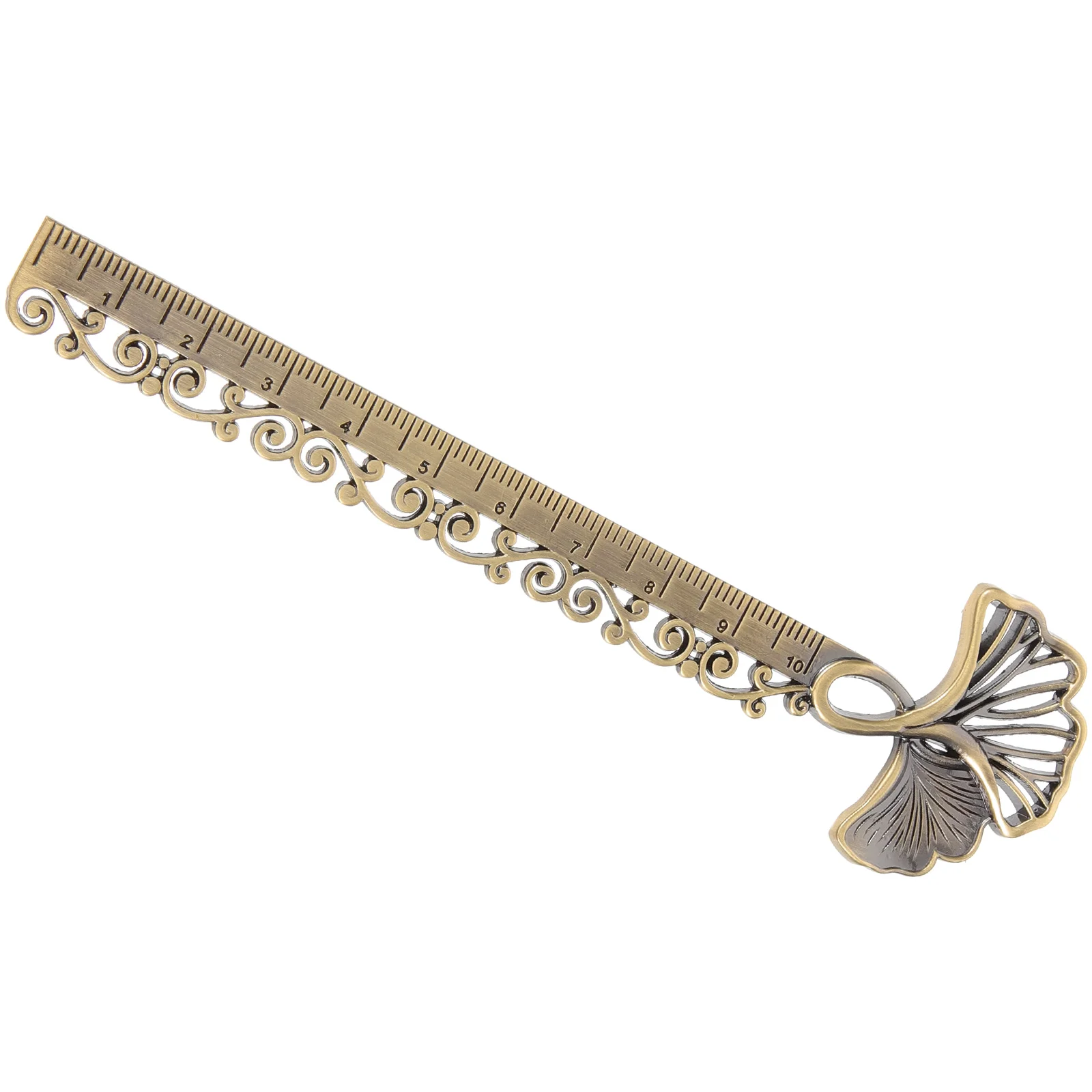 

Metal Ginkgo Bookmarks Ruler Set Hollow Creative Gifts Readers Sewing Students Stationery Decorative Butterfly