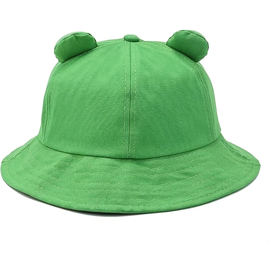 1pc Cute Frog Hat, Foldable Bucket Hat for Summer Outdoor, Hiking, Camping, and Travel, Unisex Outdoor Casual Hat