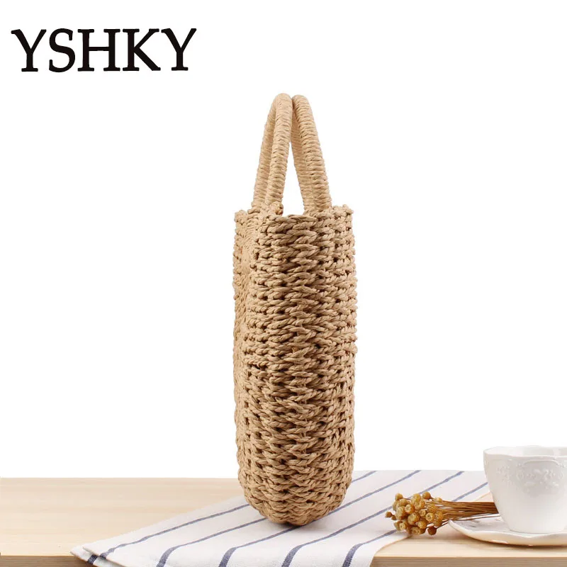 New Women\'s bag Female Shoulder bag Handbag for Fashion crossbody Straw bag Solid color casual hand-woven bag