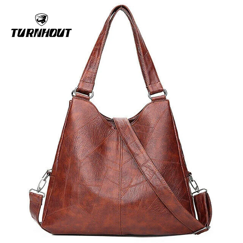 Fashion Retro Handbags Women's Bags Designer Patchwork PU Leather Bags Crossbody Bags