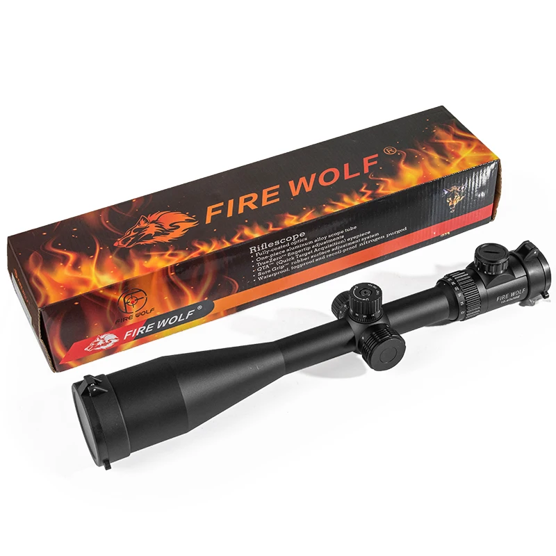 Mira telescópica Fire Wolf 10-40x56 AOE – Visor de caza con punto rojo y verde - imagen 4