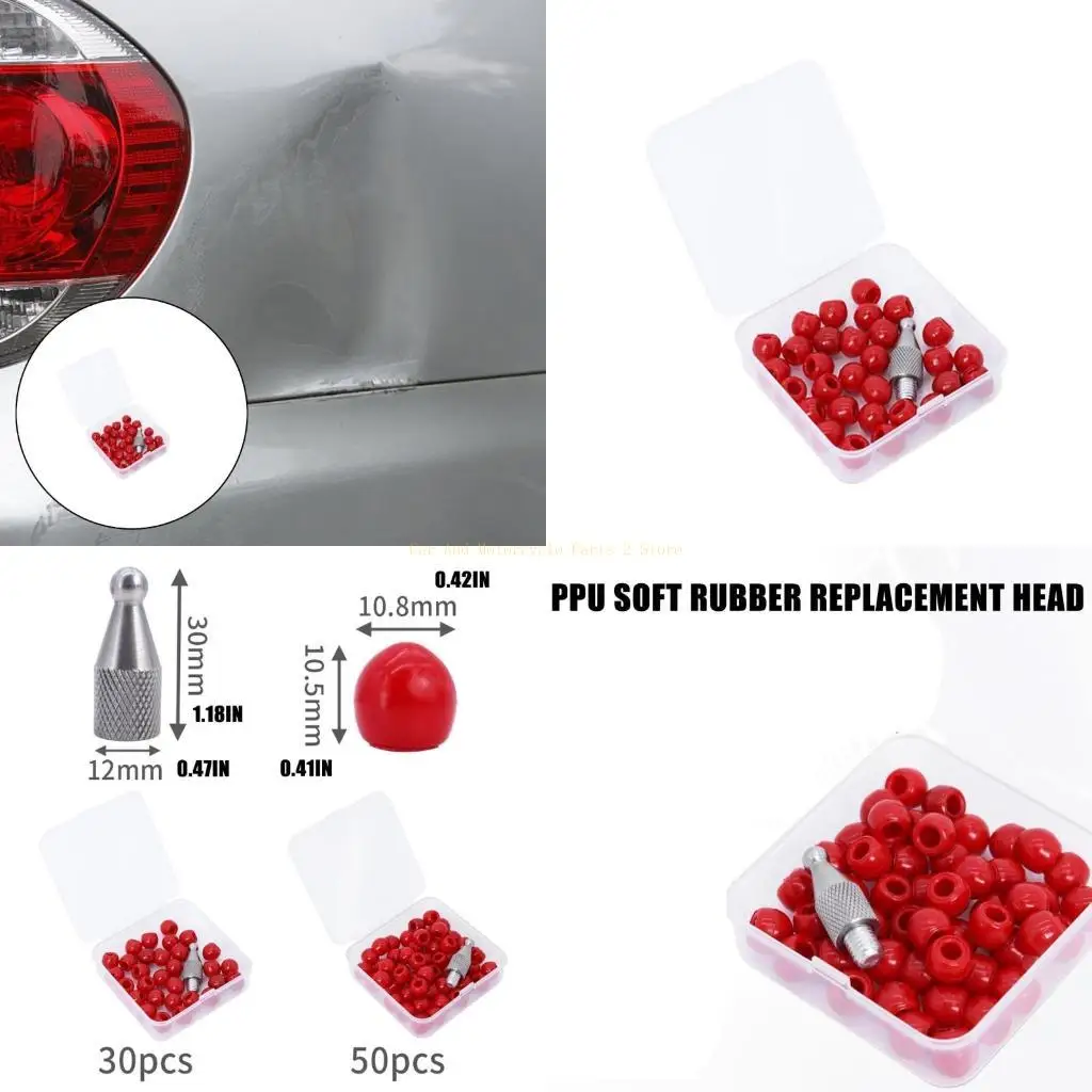 

Dent Repair Hammer Head with Top Cover Manual Tool Knocks Down Head Dent Repair Tool Accessories 30Pcs/50Pcs