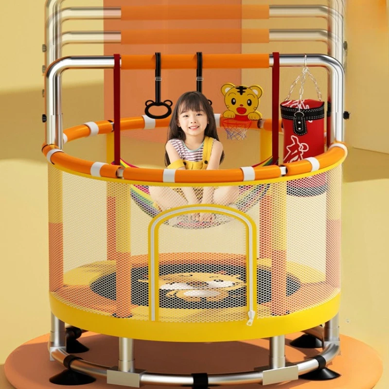 Trampoline household children indoor children baby jumping bed rubbing bed family small net bouncing