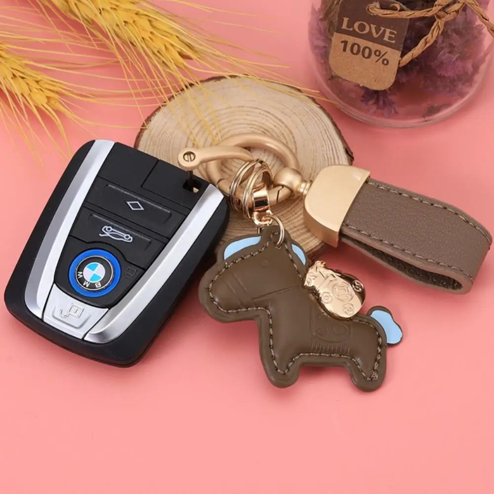 

Creative Money Pocket PU Horse Keychain PU Leather Animal PU Leather Hanger Car Keyring Fashion Bag Pendant Bag Ornament Gift