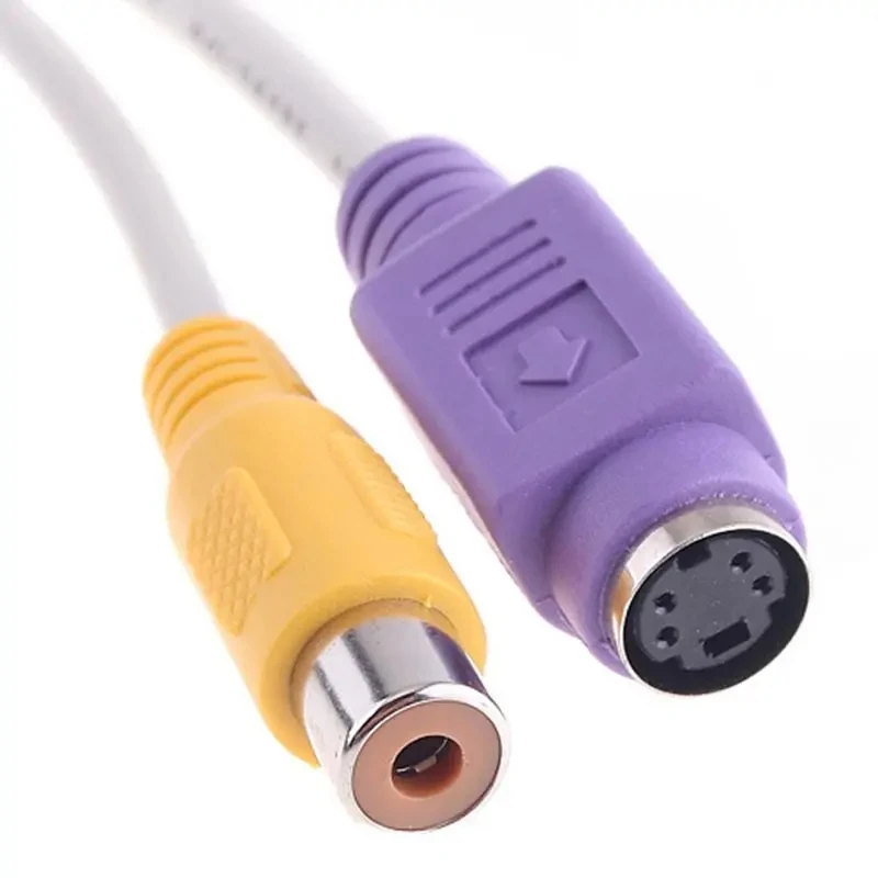 VGA To AV Conversion Cable VGA To S Terminal 4-Hole S-Video Adapter Cable 3RCA Lotus Audio And Video Three Color Cable