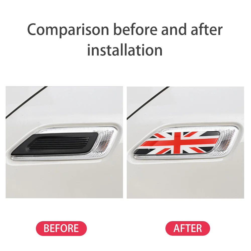 

For Mini Cooper F54 2017 2018 2019 2020 2021 2022 Clubman Front Side Fender Sticker Turn Signal Light Cover Lamp Case Accessory