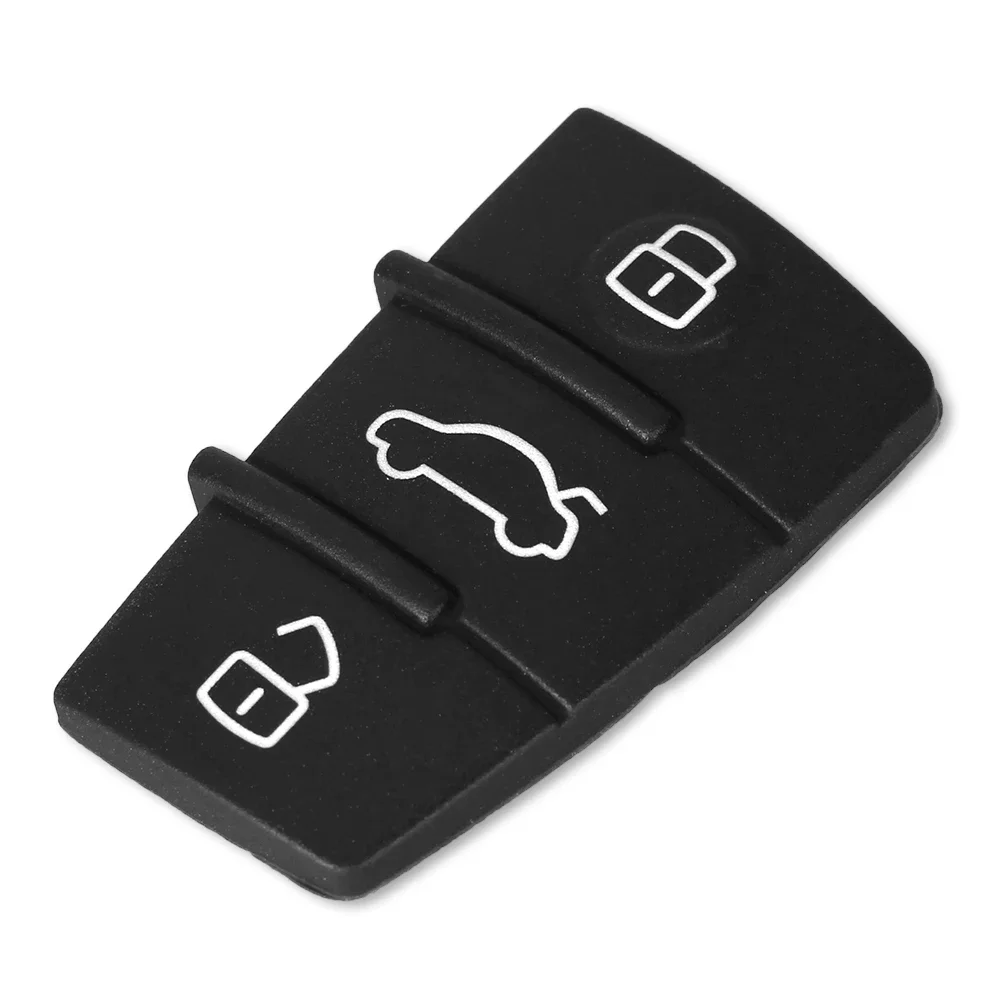 KEYYOU 3 Button Repair Leather Pad For Audi A6L TT A3 A8 A2 A4 A5 A6 S LINE RS S1 S3 S4 S5 Q3 Remote Car Key Shell Rubber Pad