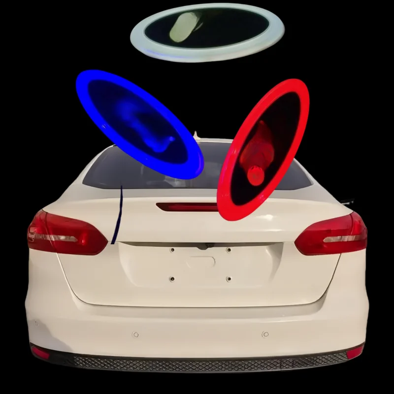 

LED Light Logo Sticker for Ford FOCUS MONDEO Back Badge Tail Decals Car Styling Rear Emblem Auto Decoration 14.5*5.6CM