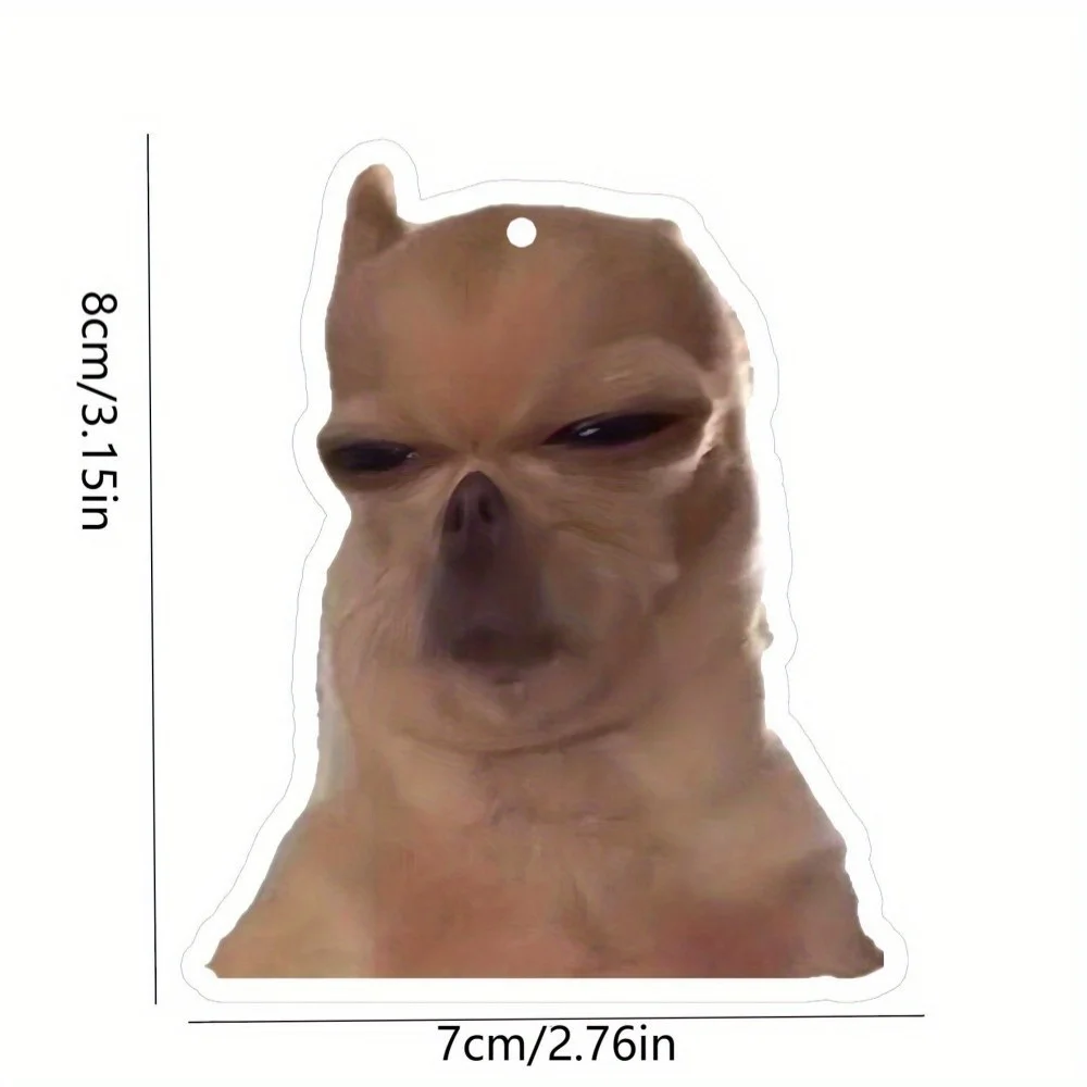 Feisty Chihuahua Car Scent Hanger - Viral Meme Design, Mirror Vent Hanging, Lasting Fragrance