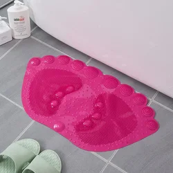 PVC Soft Non Slip Anti Bacterial and Massage Silicone Bath Mat Shower Mat with Strong Suction Cups