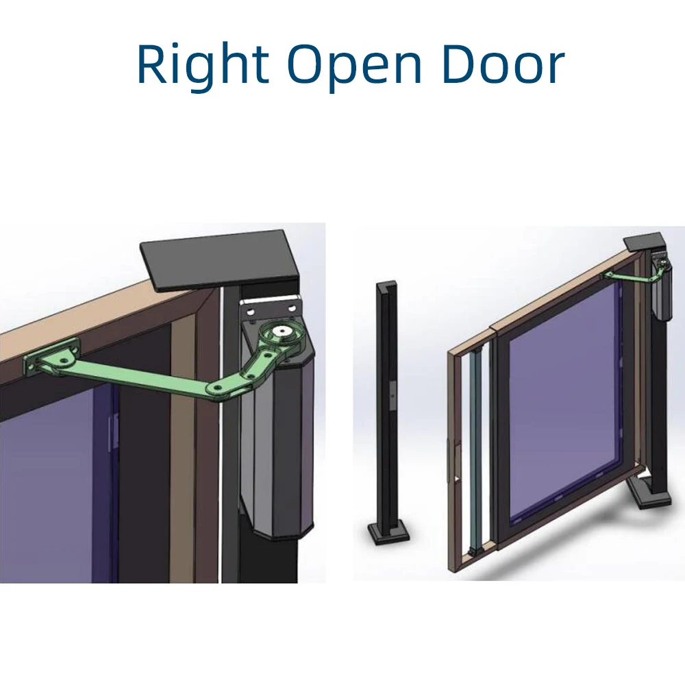 DC24V Side Mounted Electric Swing Door Opener Remote Control 120KG Max Load Adjustable Speed Rainproof Automatic Gate Operator