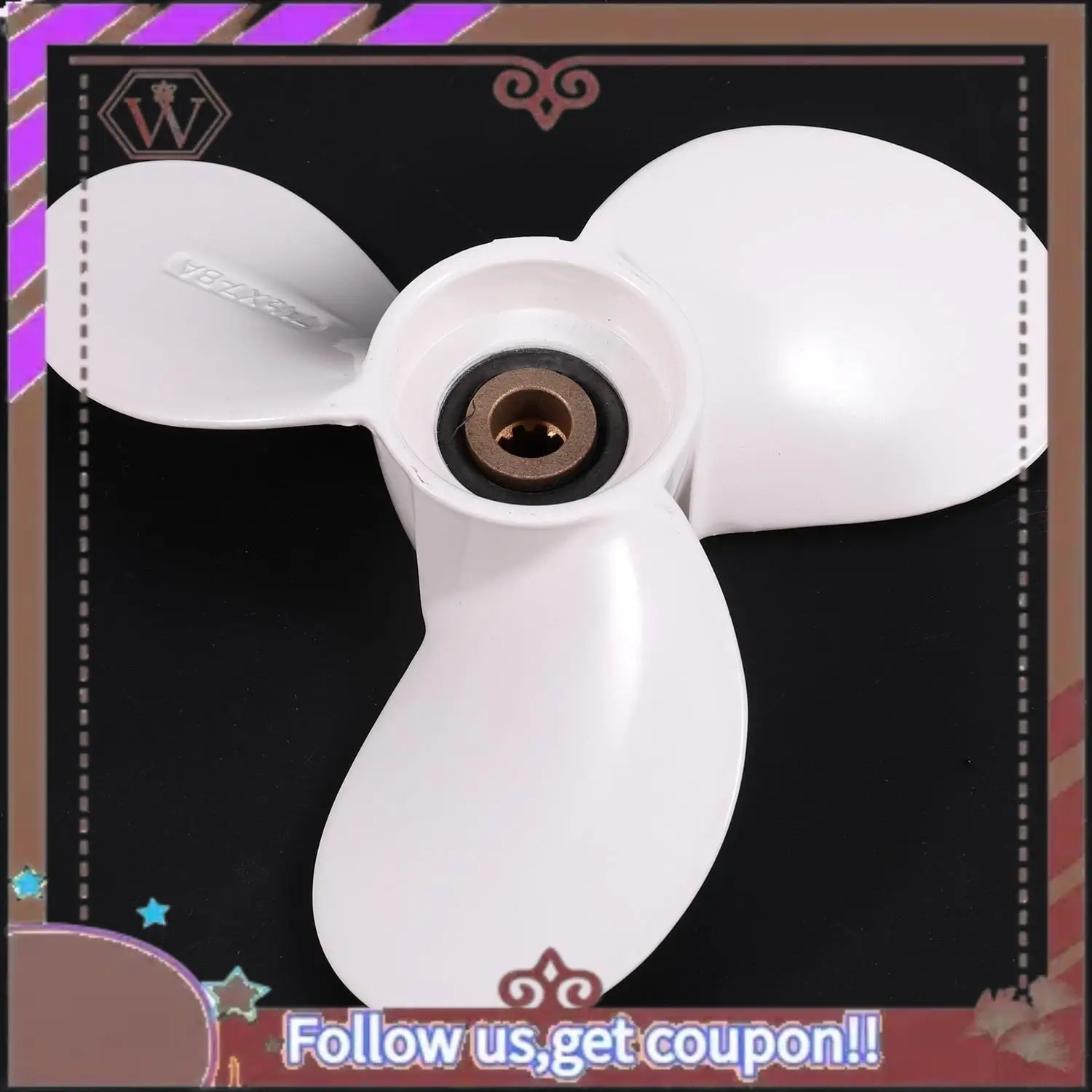 

A57E-Aluminum Outboard Propeller 3X7-1/2X7 For Yamaha 4-6Hp 6E0-45943-00
