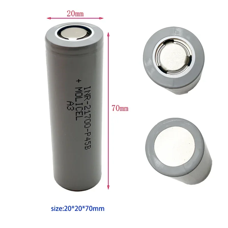 Brand new original INR 21700 P45B 4500mAh lithium battery. 3.7V 24A high discharge electric tool battery,toy,Assembleable view 4
