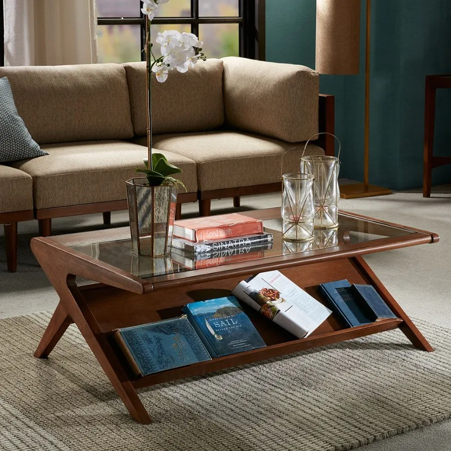 

[Only support Drop Shipping Buyer] Rocket Coffee Table w Tempered Glass