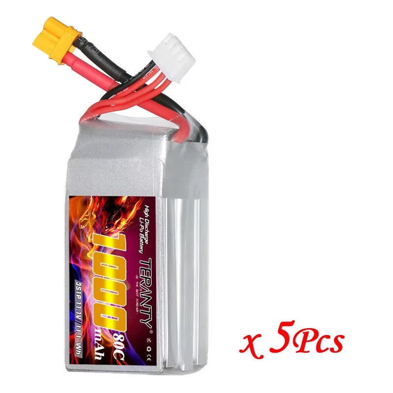 TREANTY 1000mAh 3S 11.1V 80C/160C Lipo Battery Used for RC Helicopter Aircraft Model FPV Traffic Toy Model Lithium Battery image 3