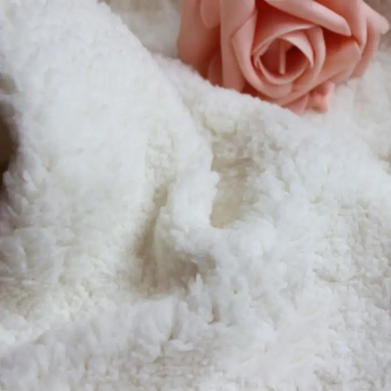 

50cmX160cm Cotton Lamb Fabric Thicken Winter Warm Super Soft Lamb Fabric DIY Handmade Dress Doll Quilting Sewing Cloth