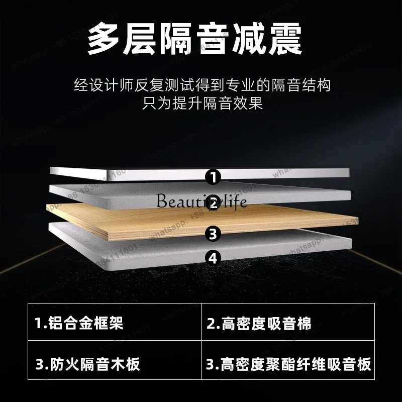 12Mobile soundproof room Home recording studio Silent cabin Telephone booth Singing piano room