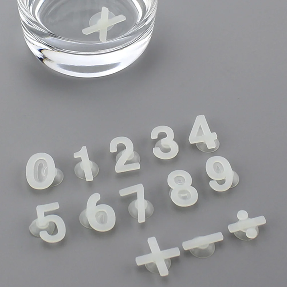 

14 Pcs Luminous Red Wine Glass Label Suction Cups Bottle Charms Silicone Marker