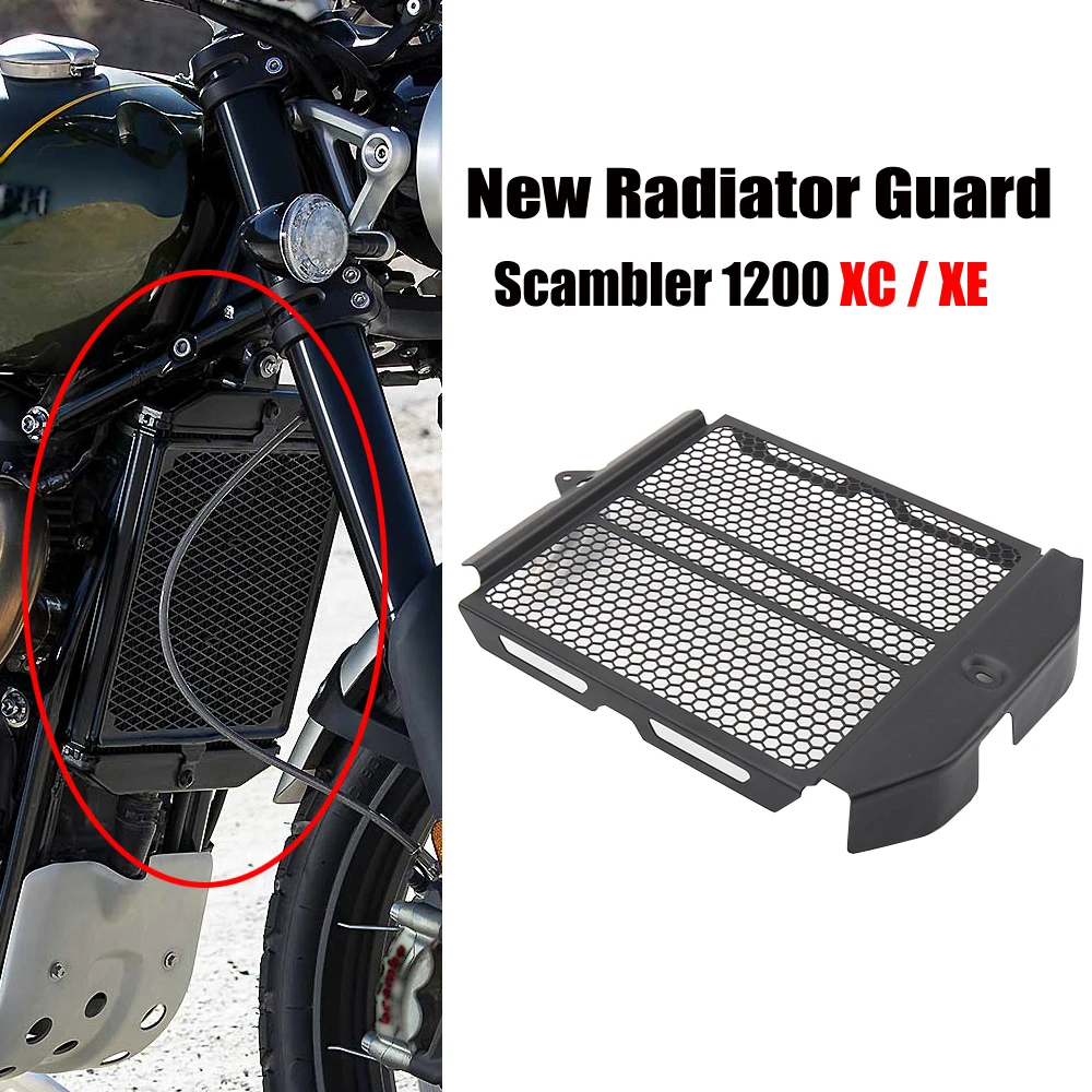 

Motorcycle Accessories Black Silver Air Intake Cover Radiator Grille Grill Guard For SCRAMBLE 1200 XE For Scramble 1200 XC