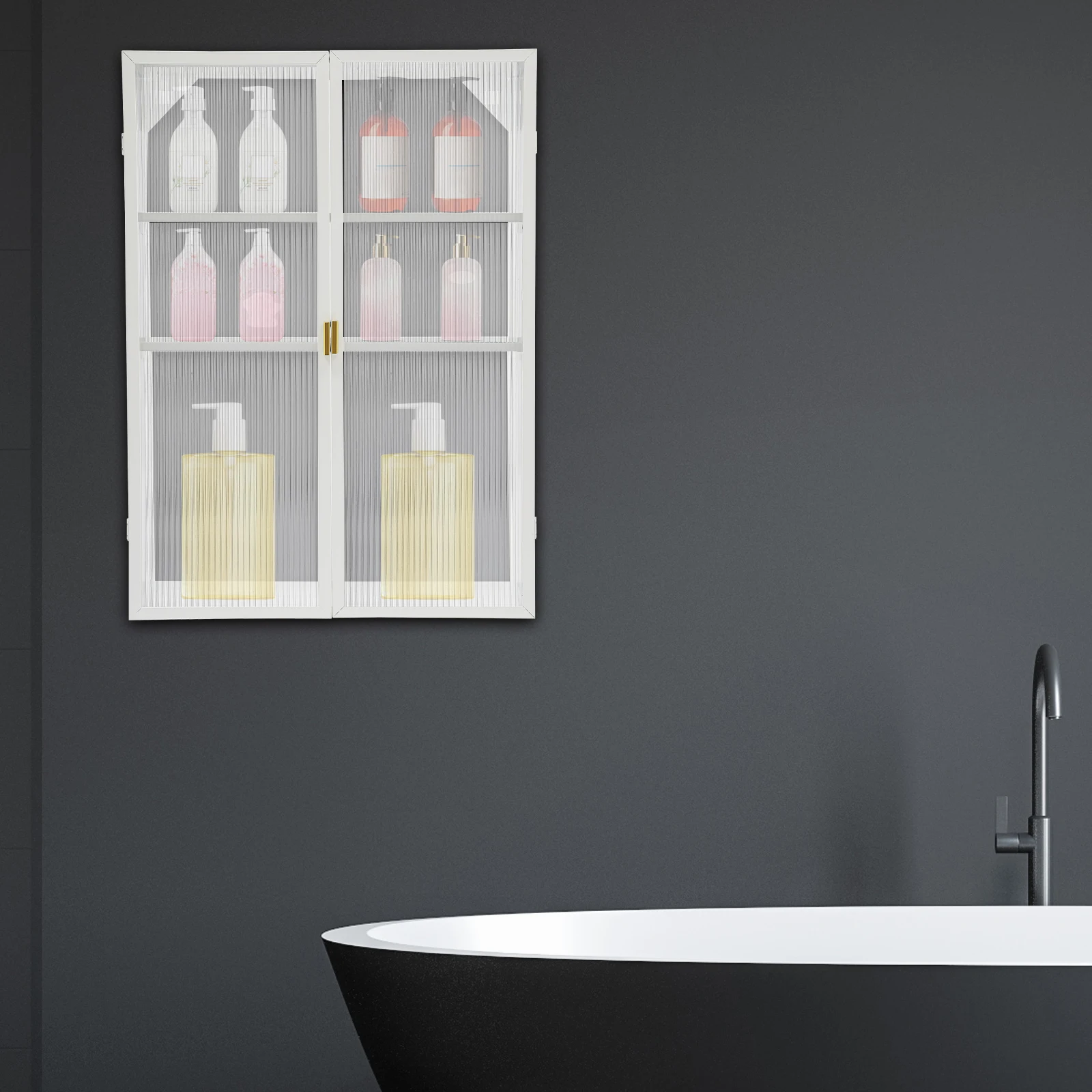 Настенный шкаф для хранения, белый 19,69*5,51*27,56 дюйма, для кухни, ванной комнаты, гостиной