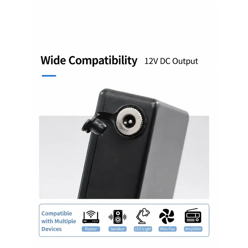 Large Capacity 12V Lithium Battery Pack Rechargeable for Outdoor Power Supply LED Light Hernia Light Monitoring Equipment