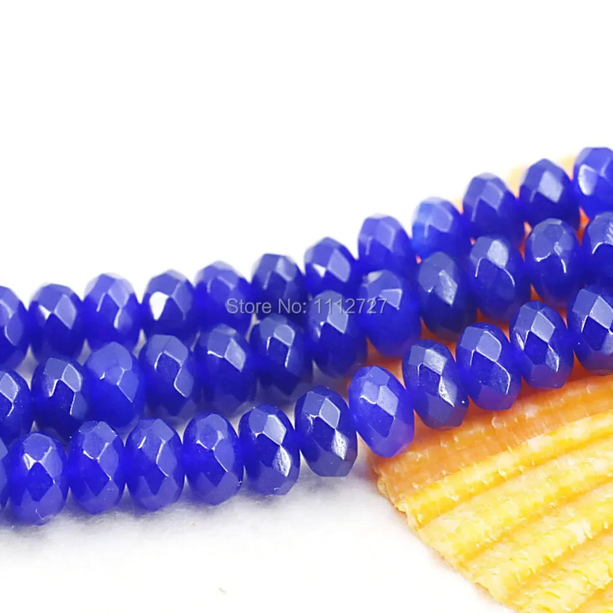 

4X6mm Faceted abacus Dark Lapis-Lazuli-Blue Jade Chalcedony Accessories Craft Loose Beads DIY Stone Jewelry Making Design 15inch