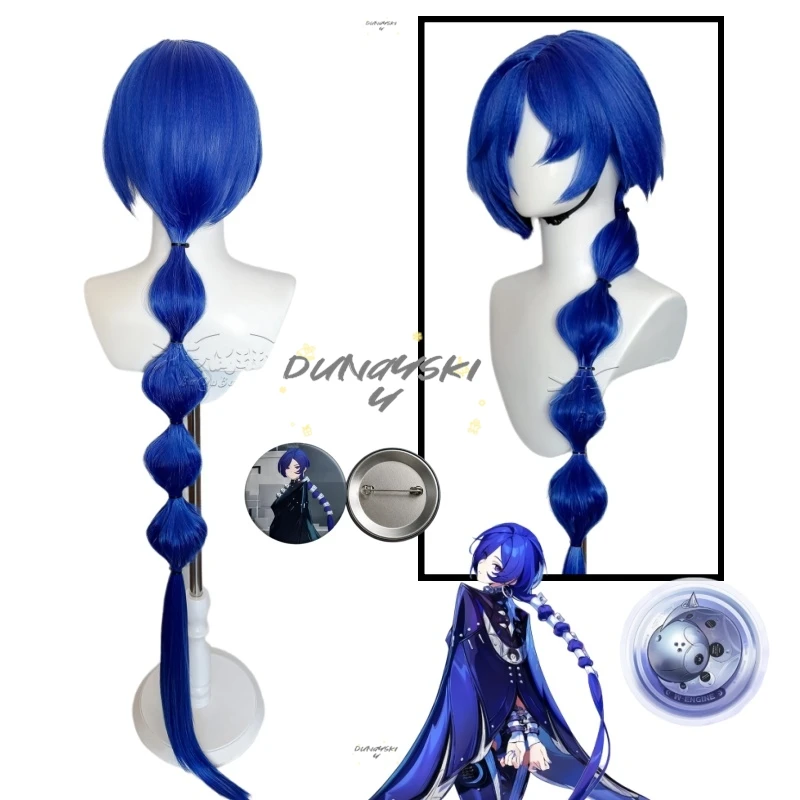 Zenless Zone Zero Promeia Themen-Cosplay-Perücke 130cm Blaue Lange Kunsthaar-Accessoires für Weibliche Cosplayer