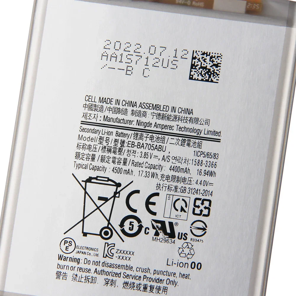 Chính Hãng SAMSUNG Pin Thay Thế EB-BA705ABU Dành Cho Samsung Galaxy SAMSUNG Galaxy A70 A705 SM-A705F SM-A705FN SM-A705W Điện Thoại Pin 4500MAh