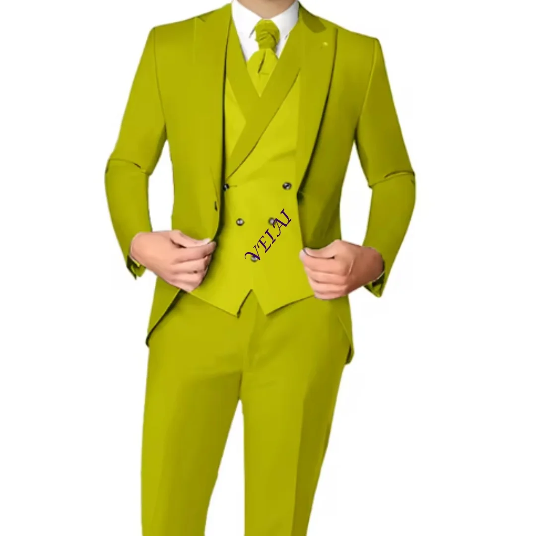 Boys' 3-Piece Formal Jacquard Suit – Champagne Shawl Lapel Blazer, Vest & Pants for Pageboys & Weddings view 5